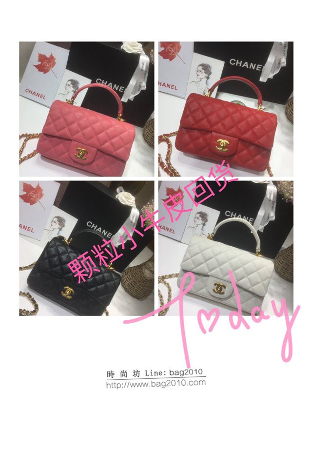 Chanel女包 香奈兒2021早春最新款Mini CF包 Chanel經典菱格手提口蓋包 AS2431  djc4322